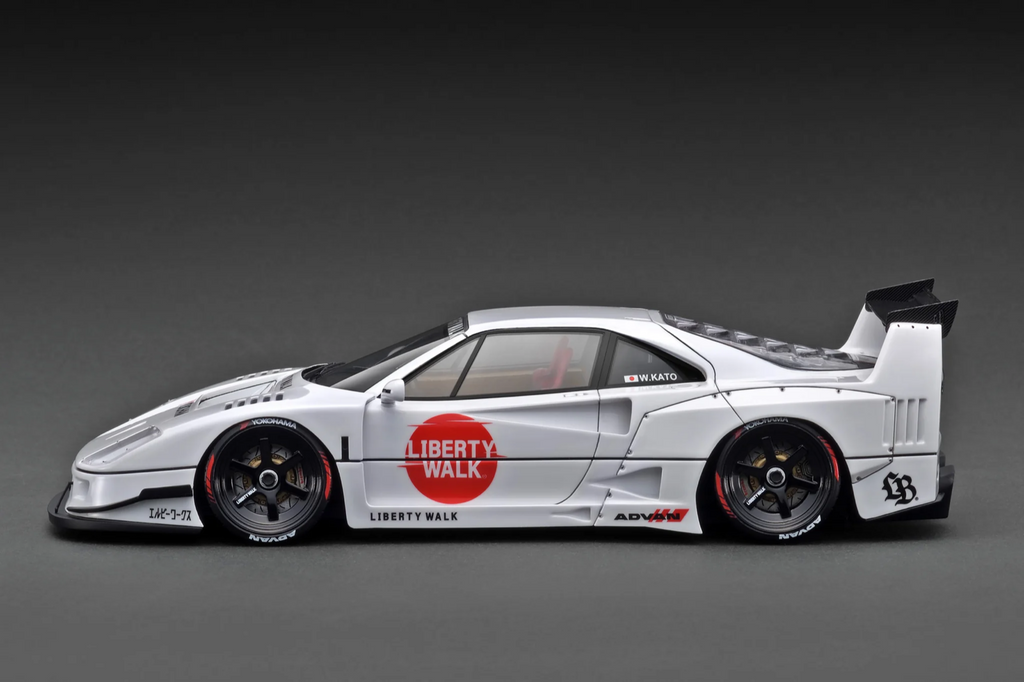 Ignition Model IG3752 1/18 LB-WORKS Ferrari F40 Liberty Walk White