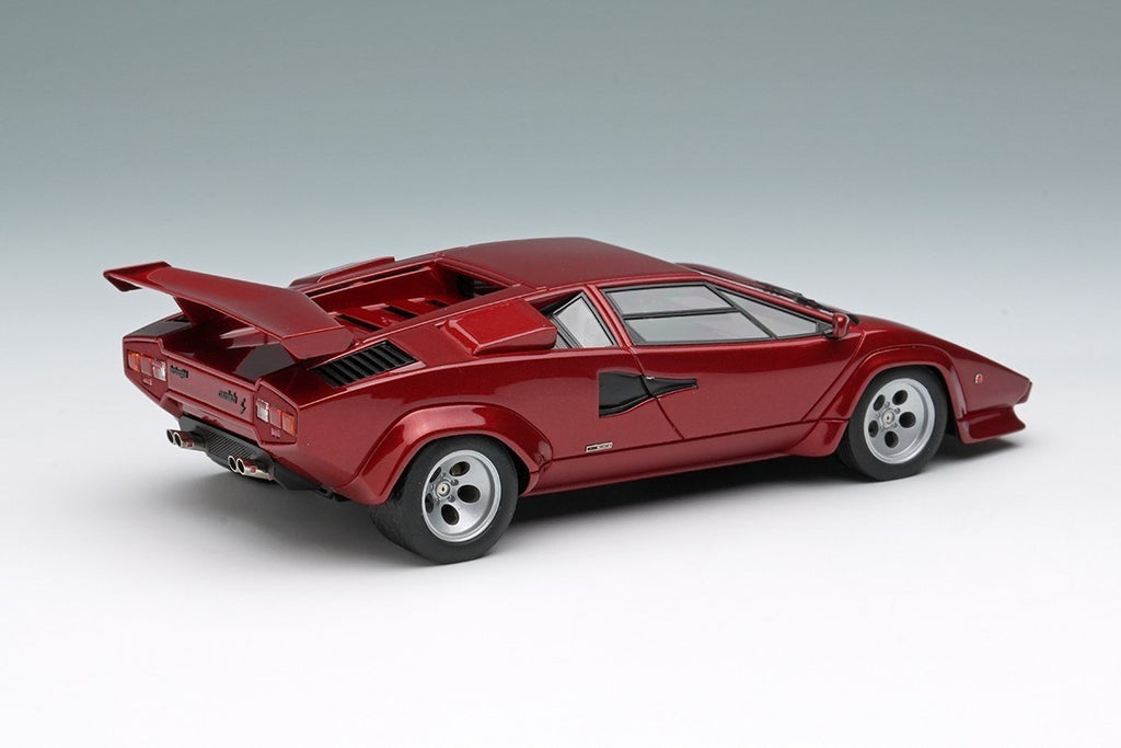 Make UpEIDOLON EM432L 1/43 Lamborghini Countach LP400S 1980 w Rear Wing Burgundy