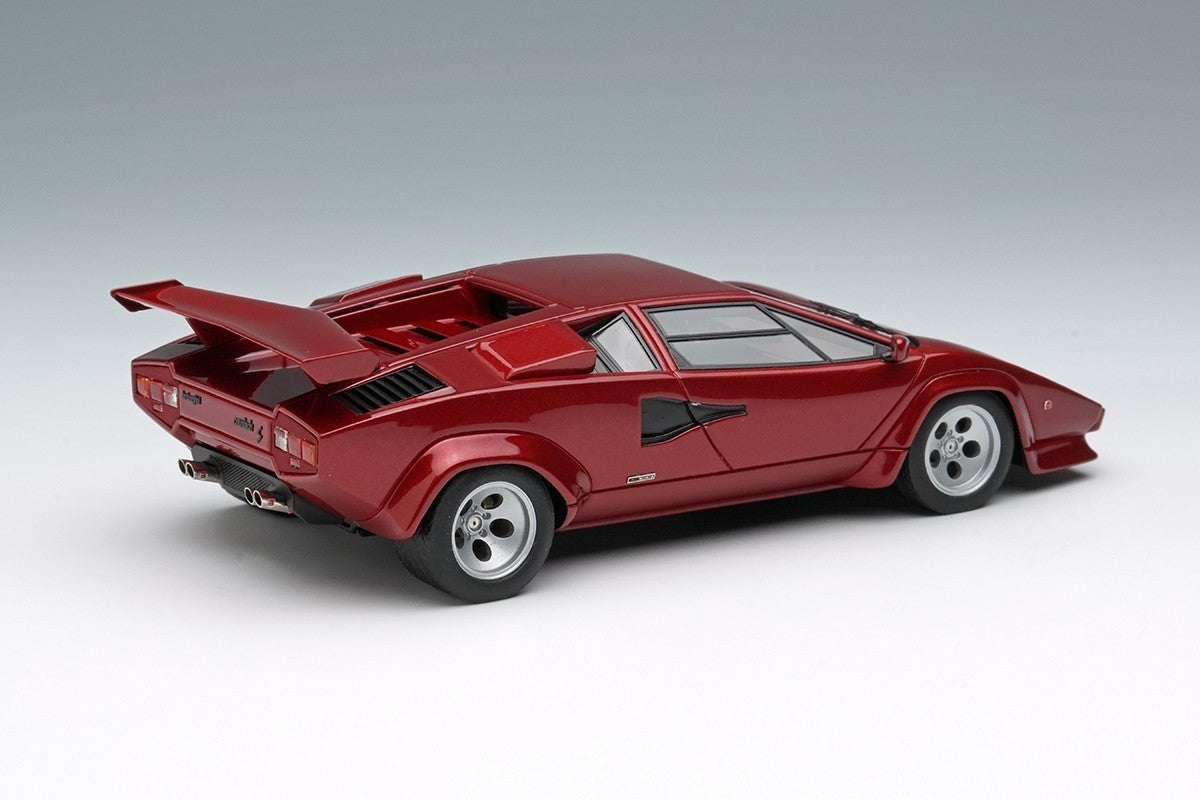 Make UpEIDOLON EM432L 1/43 Lamborghini Countach LP400S 1980 w Rear Wing Burgundy