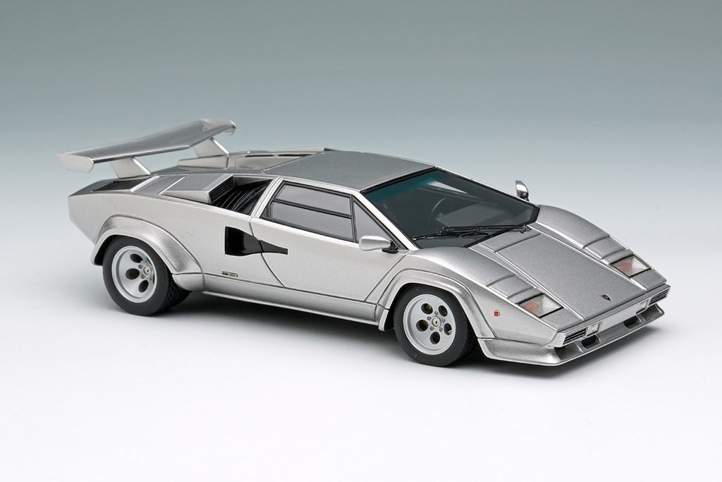 Make Up EIDOLON EM432K 1/43 Lamborghini Countach LP400S 1980 w Rear Wing Argento