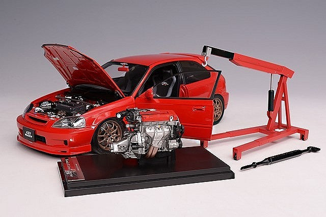 MOTORHELIX FS-M85026 1/18 Honda Civic Type R EK9 MUGEN Milano Red