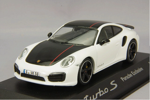 Minichamps WAX20130026 1/43 Porsche 911 Turbo S White/Black Diecast