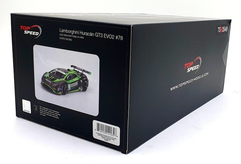 Top Speed TS0549 1/18 Lamborghini Huracán GT3 EVO2 IMSA Daytona 24h 2023 #78