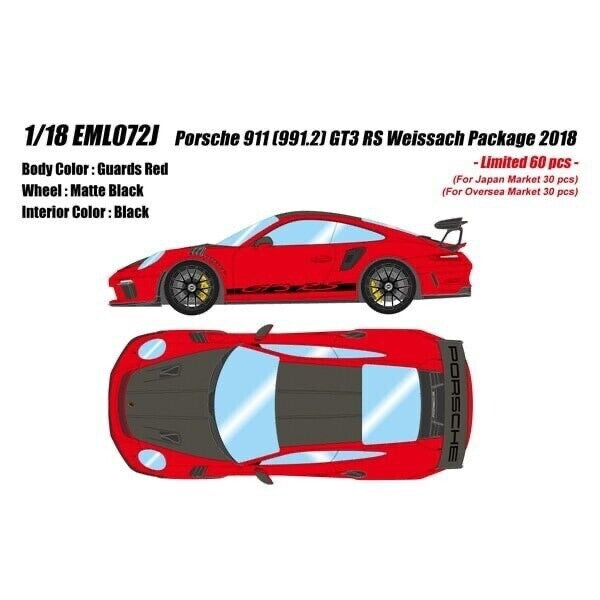 1:18 Porsche 911 (991.2) GT3 RS Weissach Package 2018  - Make Up EIDOLON EML072J