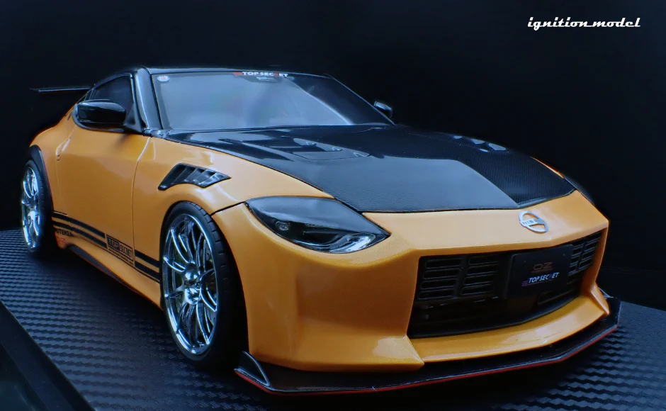 Ignition Model IG3382 1/18 TOP SECRET Nissan Fairlady Z RZ34 Orange Met Resin
