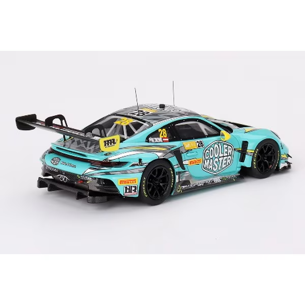 TrueScale TSM430781 1/43 Porsche 911 GT3 R #28 Macau GP 2023 Aqua Blue Resin