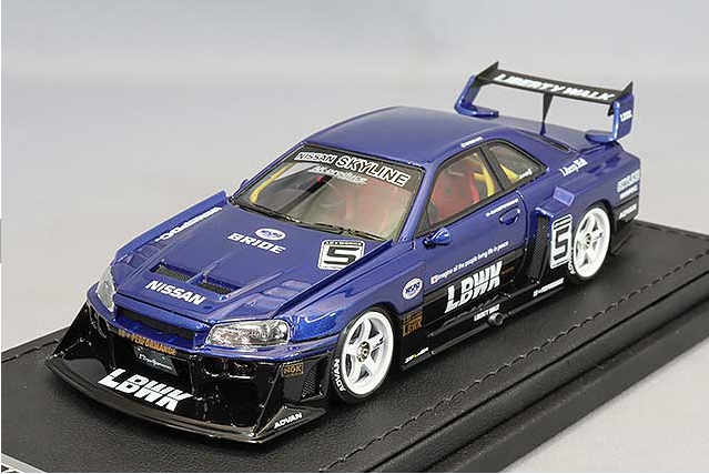 Ignition IG2852 1/43 Nissan LB-ER34 SuperSil Skyline Advan Blue/Black