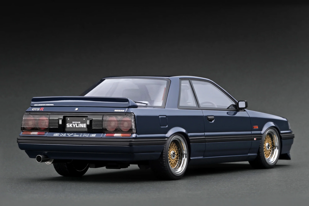 Ignition Model IG3508 1/18 Nissan Skyline GTS-R R31 BBS Blue Black Resin