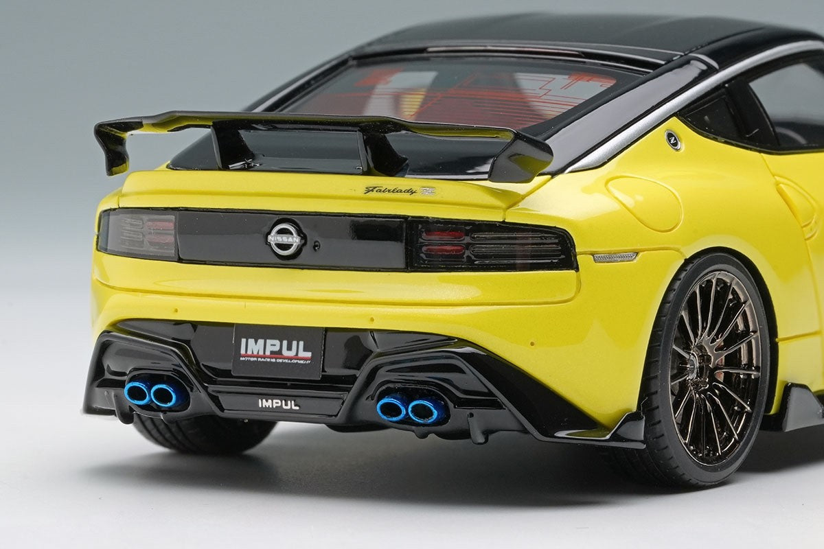 EIDOLON EM797E 1/43 IMPUL Fairlady Z 2023 Ikazuchi Yellow/Super Black Resin