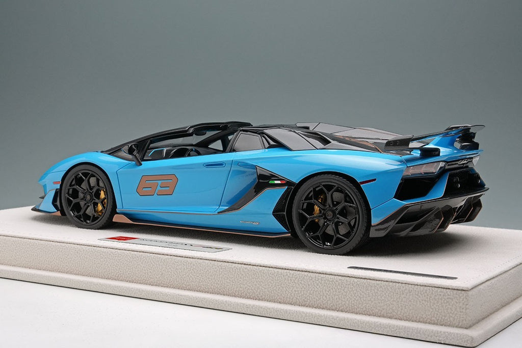 Make Up EIDOLON EML030H 1/18 Lamborghini Aventador SVJ 63 Roadster 2019 Blue