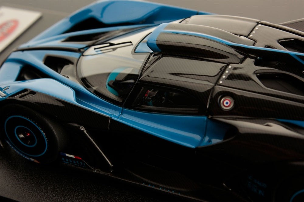 Looksmart LS528 1/43 Bugatti Bolide 2021 Launch Config Bugatti Blue Black Resin
