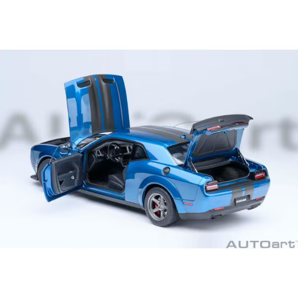 AUTOart 71767 1/18 Dodge Challenger SRT Super Stock 2023 Blue Diecast