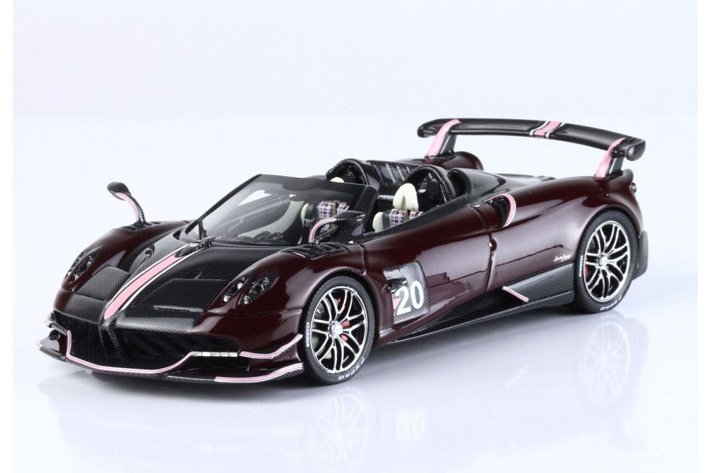 BBR BBRC226C 1/43 Pagani Huayra BC Roadster Black Dark Red Carbonium Ltd 99pcs