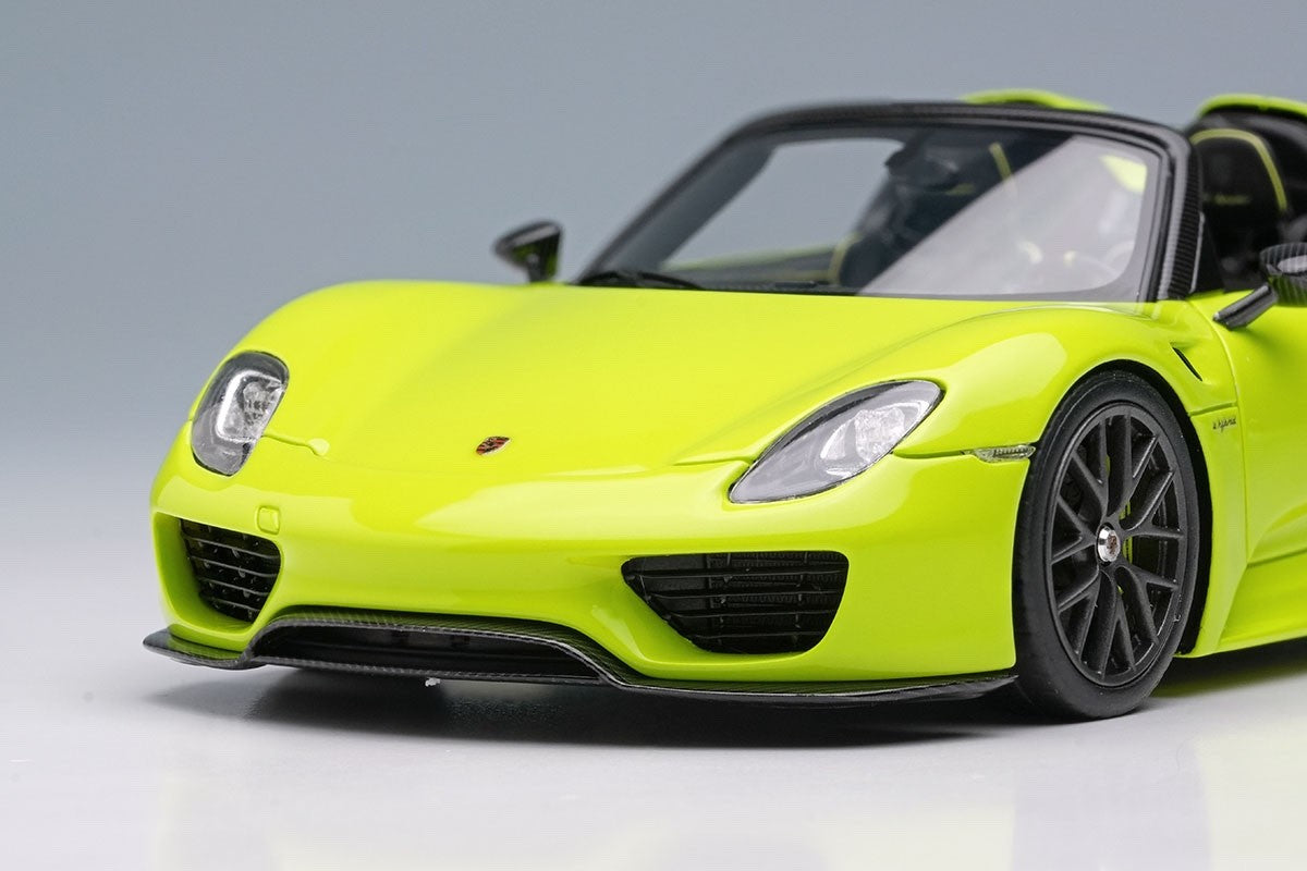EIDOLON EM569D 1/43 Porsche 918 Spyder Weissach Package 2011 Acid Green Limited