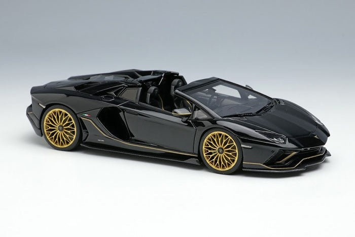 EIDOLON EM637E 1/43 Lamborghini Aventador LP780-4 Ultimae Roadster Black Ltd 60