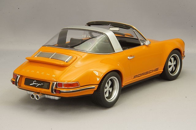 KK Scale KKDC180472 1/18 Porsche Singer 911 Targa Orange Diecast