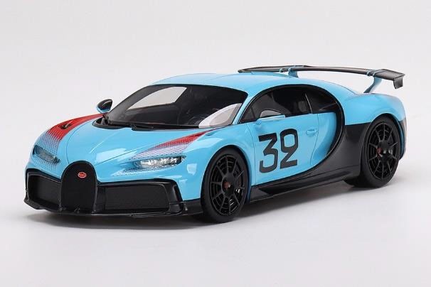 TOP SPEED TS0399 1/18 Bugatti Chiron Pur Sport Grand Prix #32 Light Blue Resin