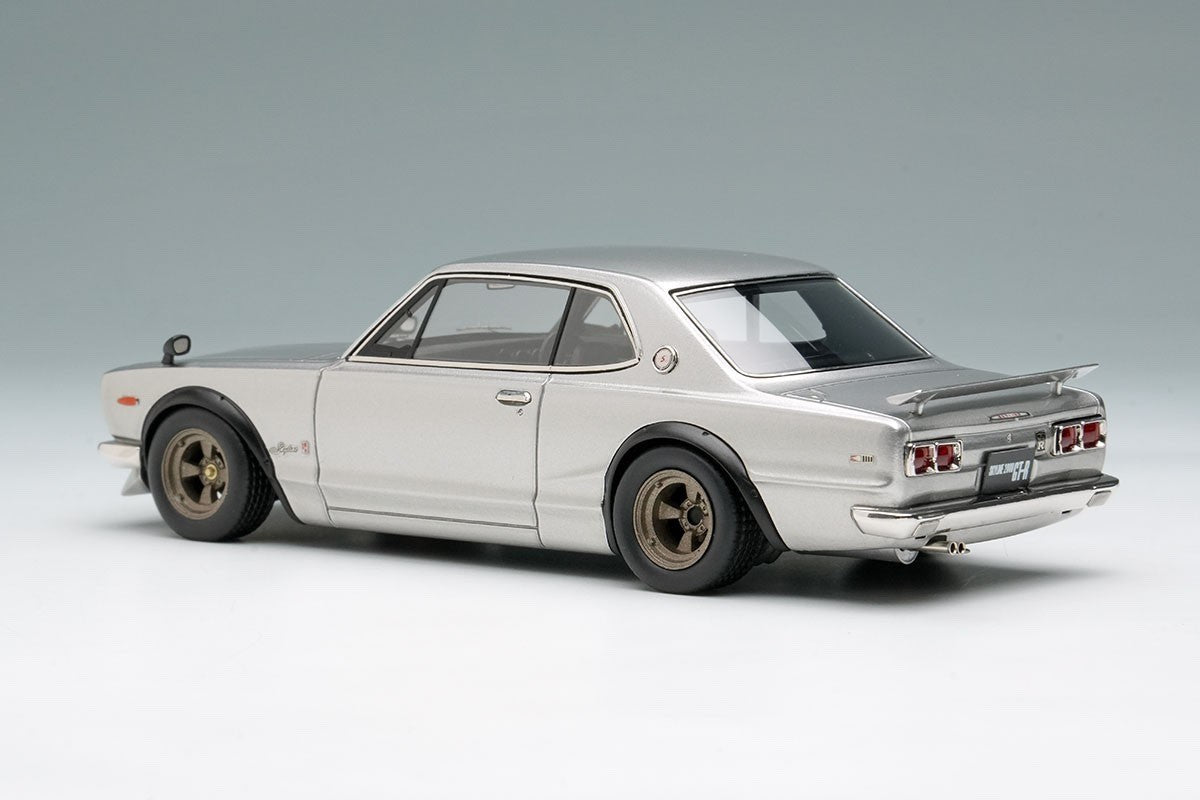 Make Up VISION VM244A 1/43 Skyline 2000 GT-R KPGC10 1971 Silver with Spoiler