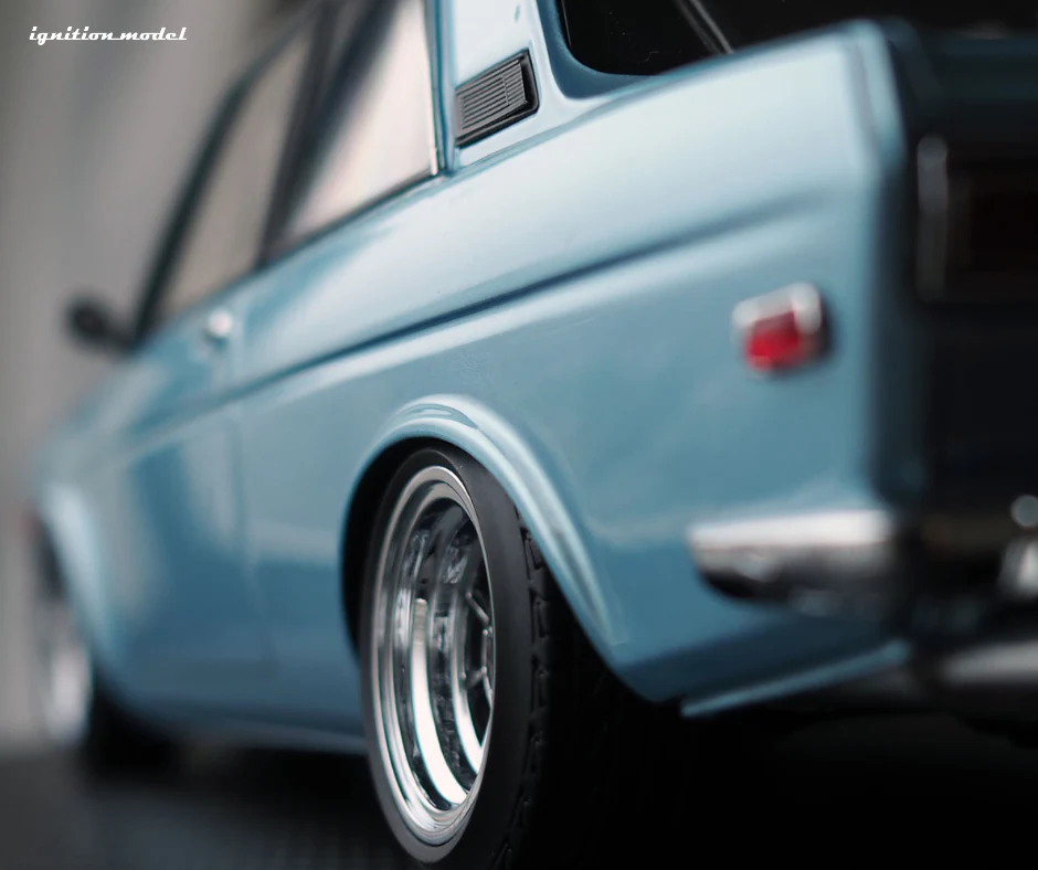 Ignition Model IG3307 1/18 Datsun Bluebird 510 2-Door Hayashi Light Blue Resin