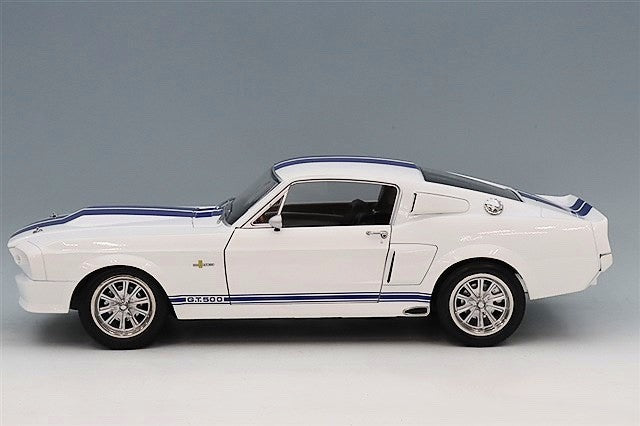 KK Scale KKDC120172 1/12 Ford Mustang Shelby GT500 1967 White Blue Diecast