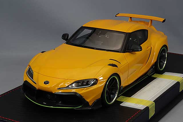 Make Up IDEA IM053B 1/18 TOM'S GR Supra 2020 Lightning Yellow