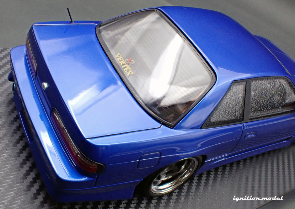 Ignition Model IG3587 1/18 Vertex S13 Silvia Blue Metallic TE37 Wheels