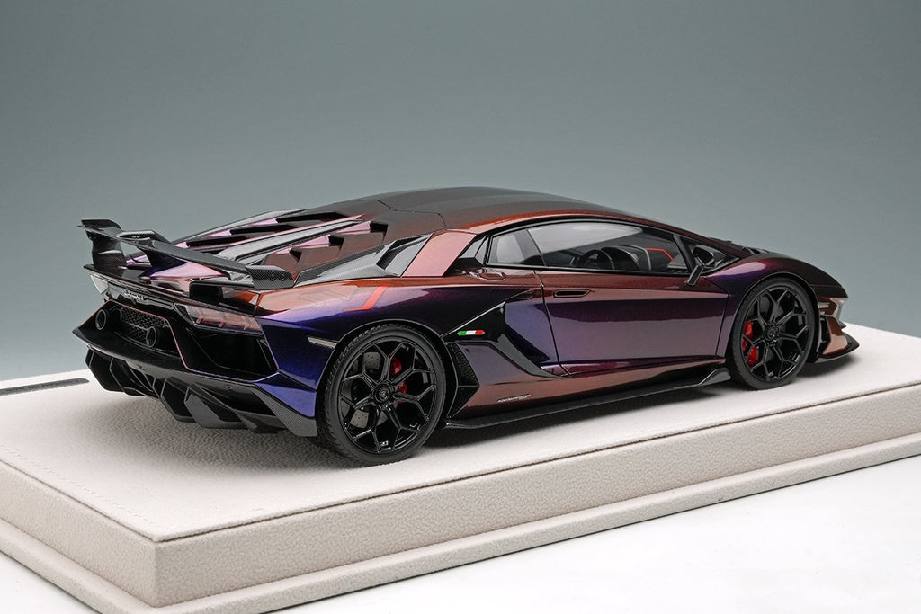 Make Up EIDOLON EML025J 1/18 Lamborghini Aventador SVJ 2018 Blu Hal LeirionWheel