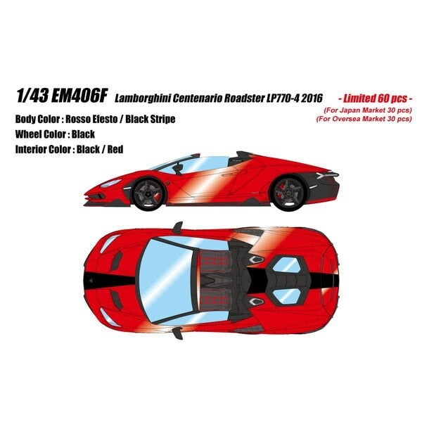 Make Up EIDOLON EM406F - 1/43 Lamborghini Centenario Roadster 2016 Rosso Efesto