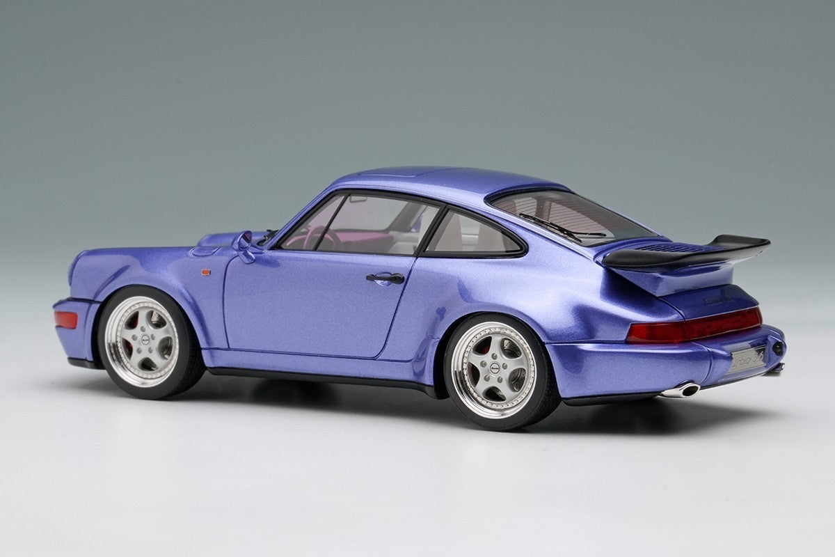 Make Up VISION VM158I 1/43 Porsche 911 964 Turbo 3.6 1993 Lavender Blue Resin