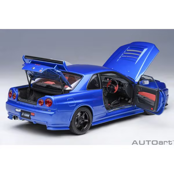 AUTOart 77462 1/18 Nissan Skyline NISMO R34 GT-R Z-Tune Bayside Blue