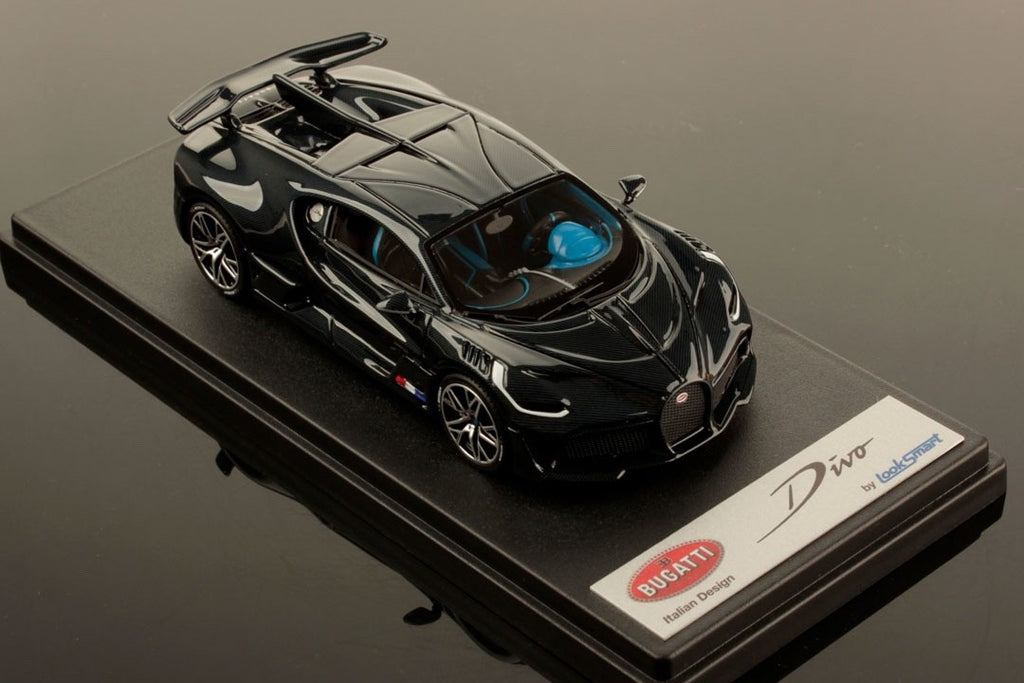 Looksmart LS497H 1/43 Bugatti Divo 2018 Blue Carbon Glossy Resin