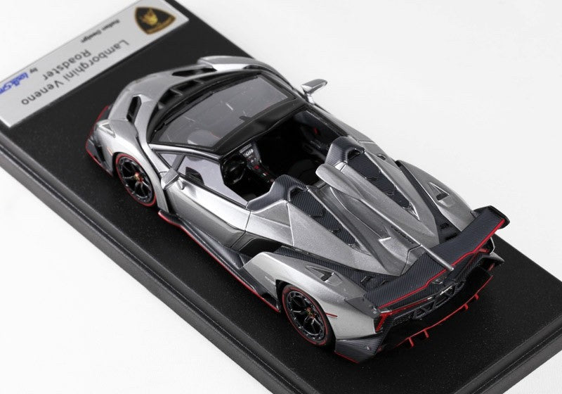 Looksmart LS429B 1/43 Lamborghini Veneno Roadster Metalluro Grey Metal Resin
