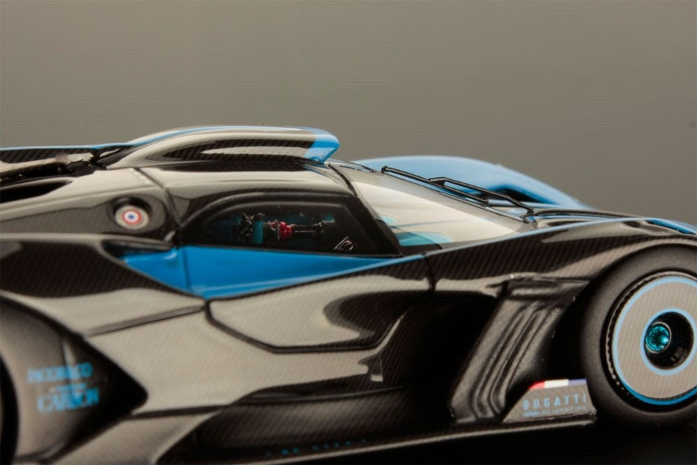 Looksmart LS528 1/43 Bugatti Bolide 2021 Launch Config Bugatti Blue Black Resin
