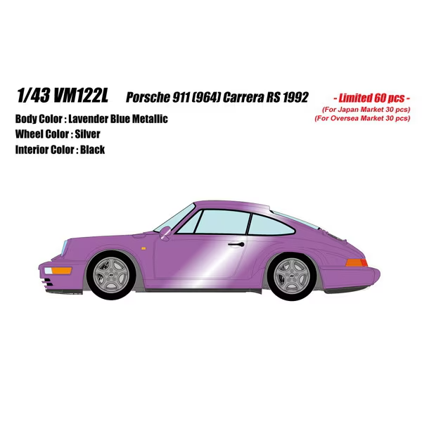 Make Up VISION VM122L 1/43 Porsche 911 (964) Carrera RS 1992 – Lavender Blue