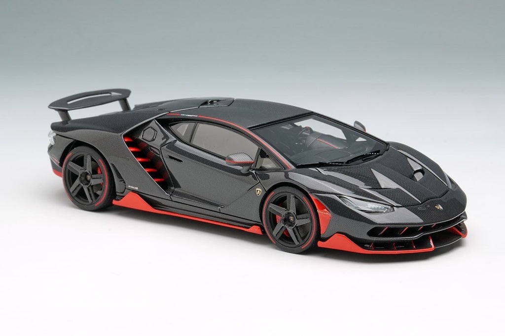 EIDOLON EM780G 1/43 Lamborghini Centenario LP770-4 Carbon Red Stripe