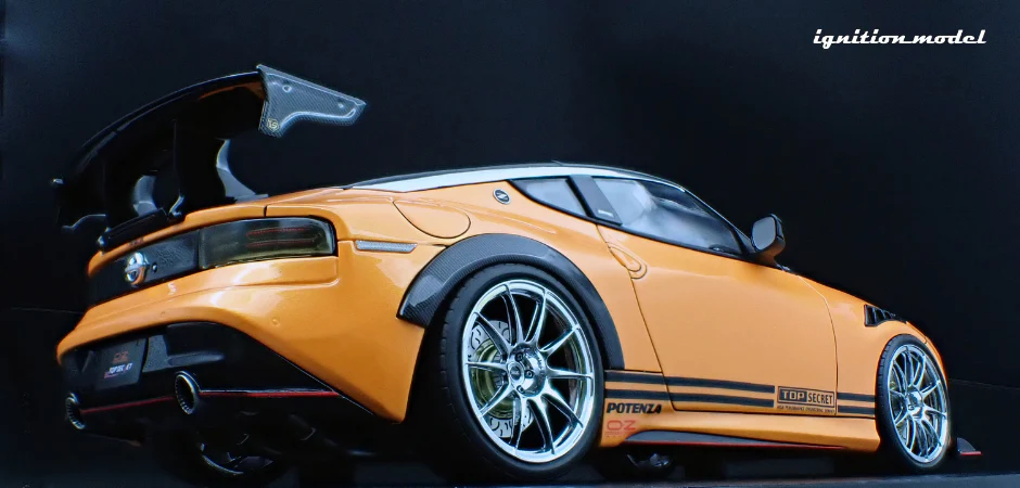 Ignition Model IG3382 1/18 TOP SECRET Nissan Fairlady Z RZ34 Orange Met Resin