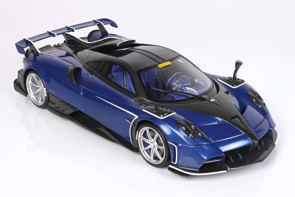 BBR P18192AV 1/18 Pagani Huayra Imola 2020 Carbon Blue Resin Limited 200pcs w/Di