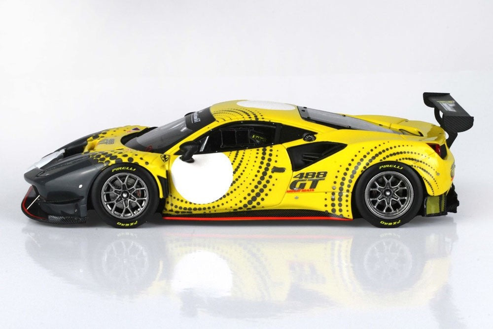 BBR BBRC255 1/43 Ferrari 488 GT Modificata Yellow Grey Club Competizioni Ltd 292