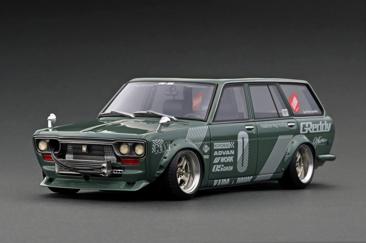 Ignition Model IG3147 1/18 Datsun Bluebird 510 Wagon Green Jun Imai