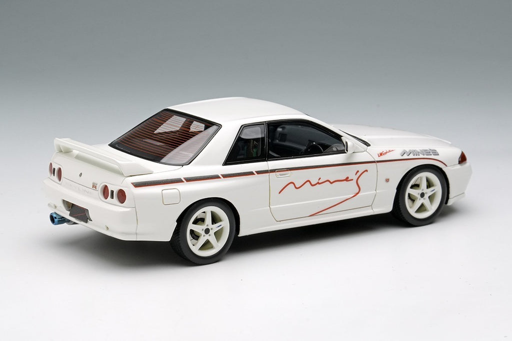 Make Up EIDOLON EM644B 1/43 Mines Skyline GT-R BNR32 N1 White 5-Spoke Wheels