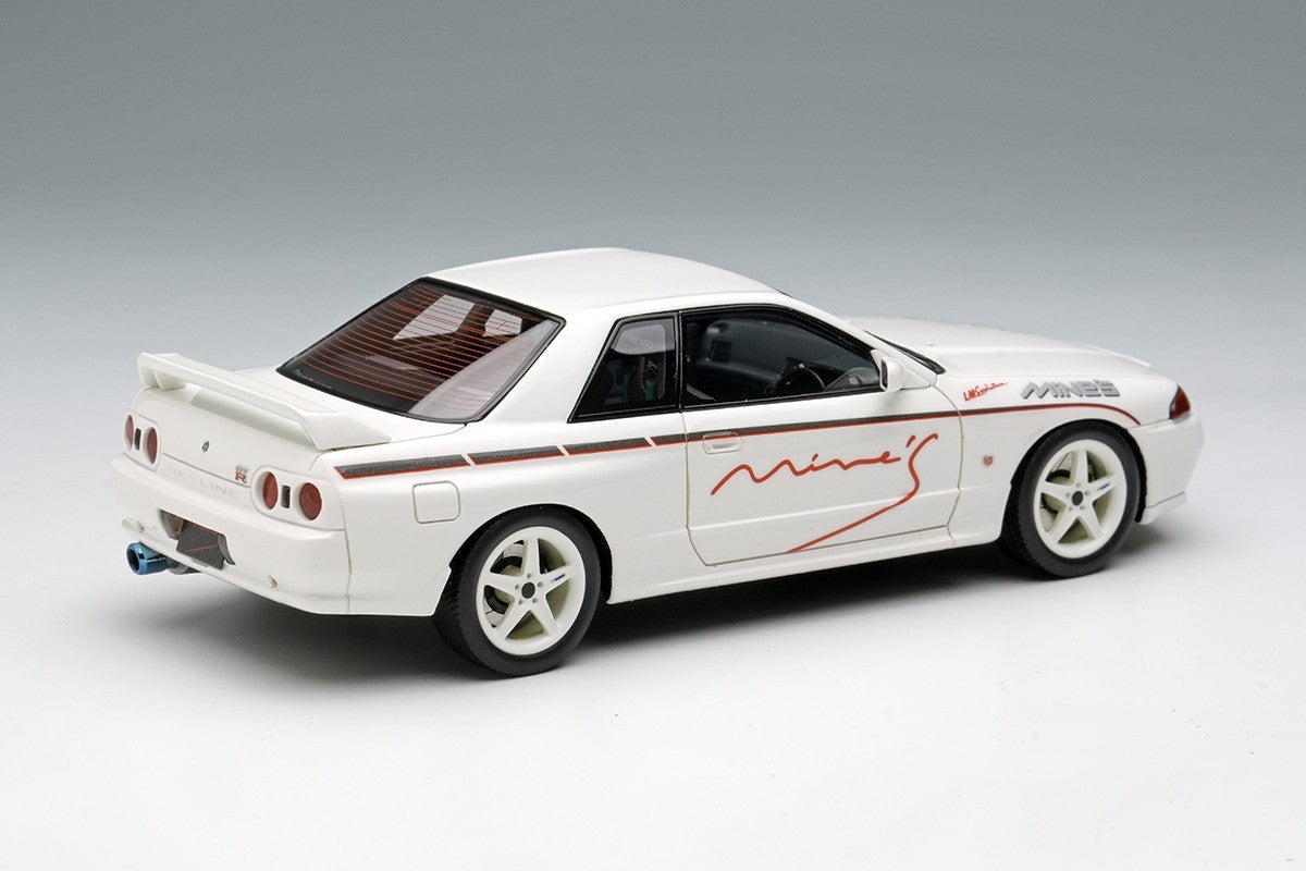 Make Up EIDOLON EM644B 1/43 Mines Skyline GT-R BNR32 N1 White 5-Spoke Wheels
