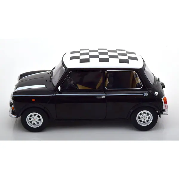 KK Scale KKDC120055L 1/12 Mini Cooper Checkered Flag Black/White Left-Hand Drive