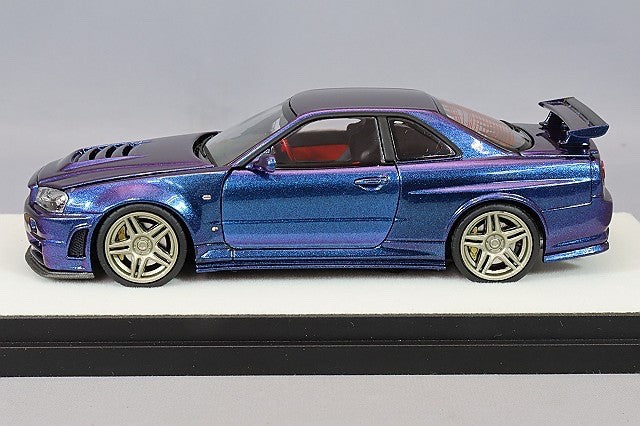 PGM PGM-430102-1 1/43 Nismo Nissan Skyline GT-R R34 Z-tune Purple Diecast