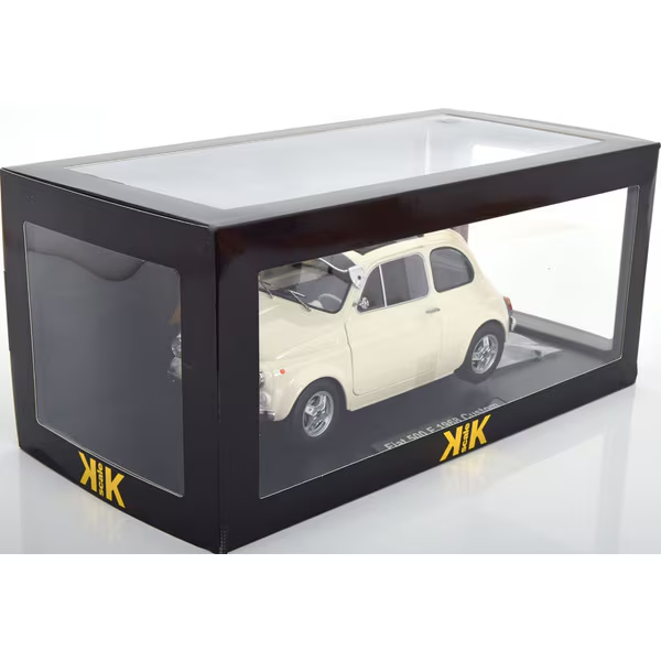 KK Scale KKDC120062 - 1/12 Fiat 500 F Custom 1968 Cream [Die-cast Mini Car]