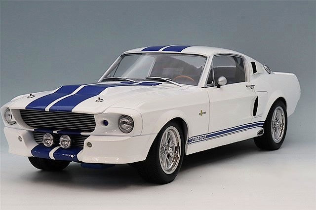KK Scale KKDC120172 1/12 Ford Mustang Shelby GT500 1967 White Blue Diecast