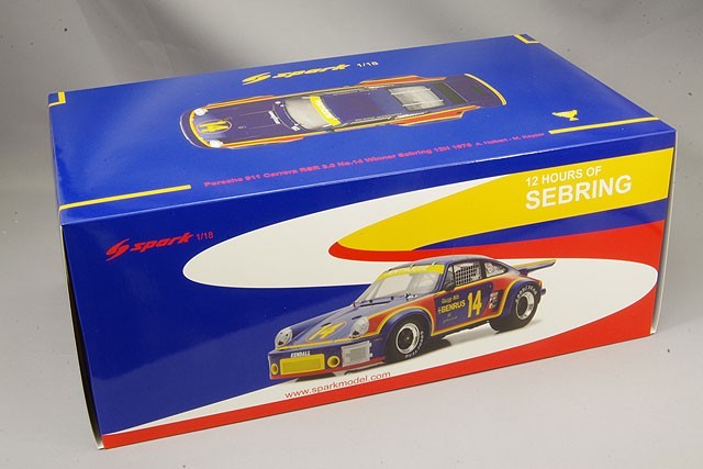 Spark S18SE76 1/18 Porsche 911 Carrera RSR 3.0 1976 Sebring Winner