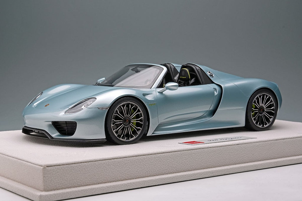 Make Up EIDOLON EML045F 1/18 Porsche 918 Spyder 2011 Liquid Metal Chrome Blue