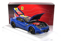 BBR BBR182100A1 1/18 Ferrari F12 TDF 2016 Azzurro Dino Blue Yellow Stripe