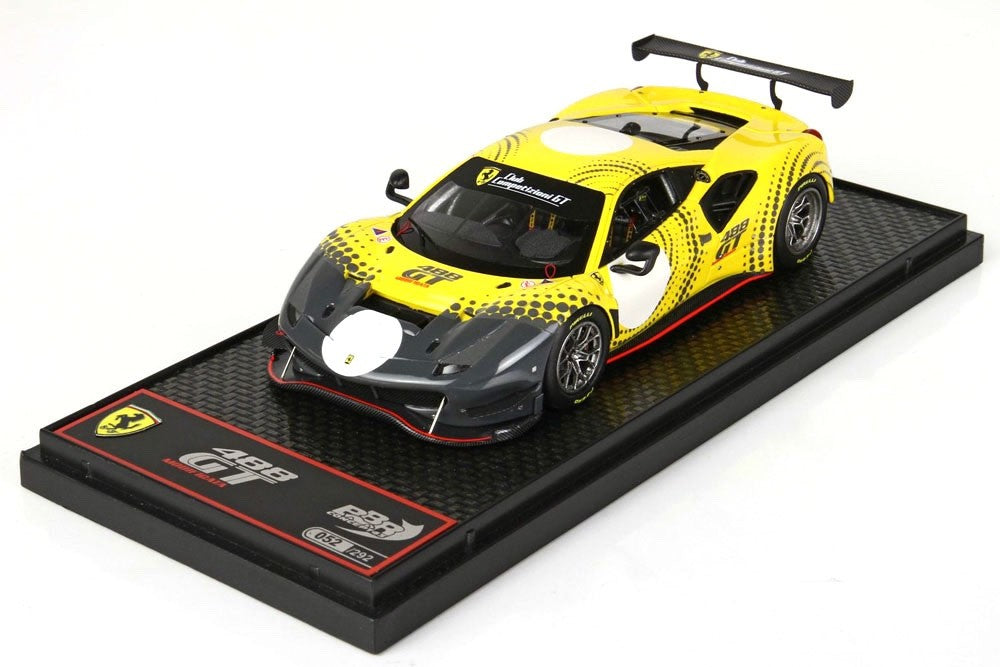 BBR BBRC255 1/43 Ferrari 488 GT Modificata Yellow Grey Club Competizioni Ltd 292