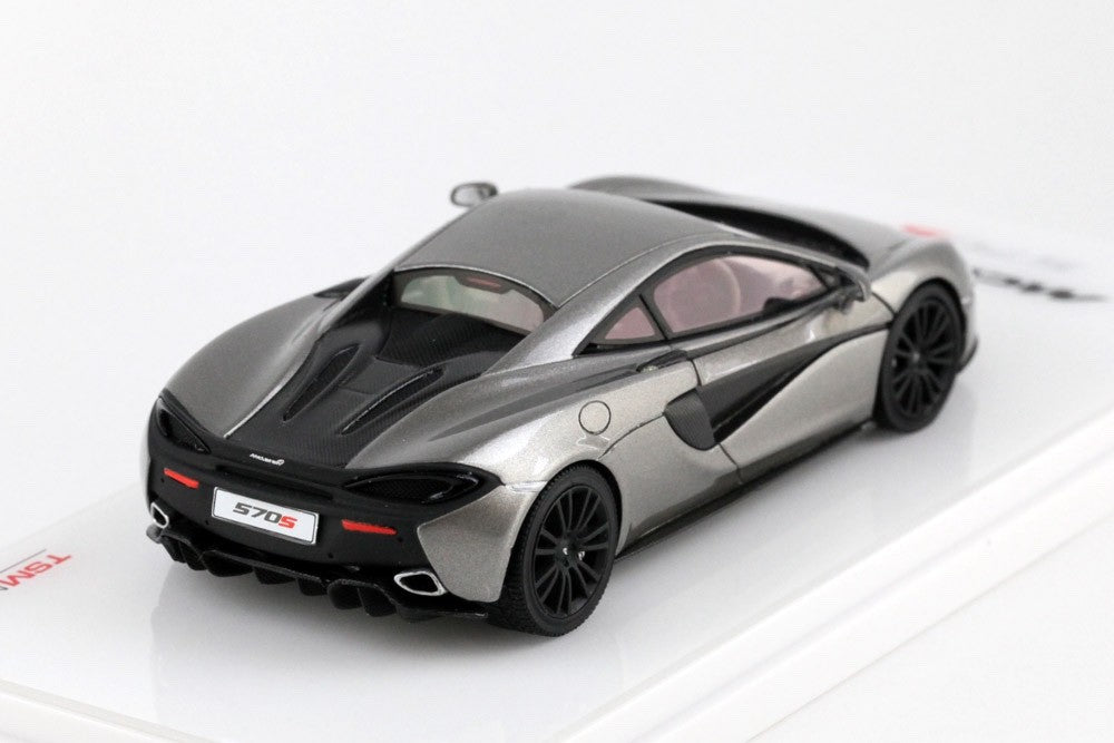 TSM Model TSM154374 1/43 McLaren 570S 2015 Blade Silver Resin Model Car